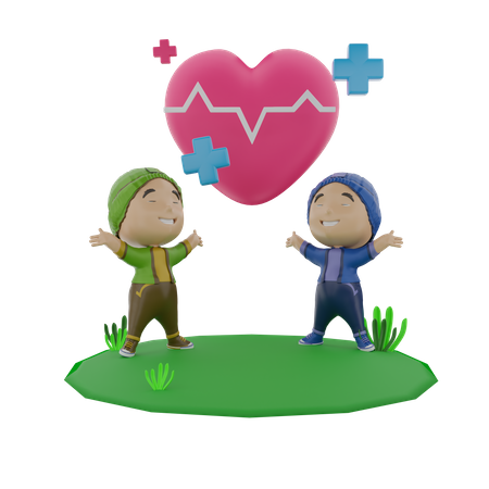 Health Day 3D Illustration