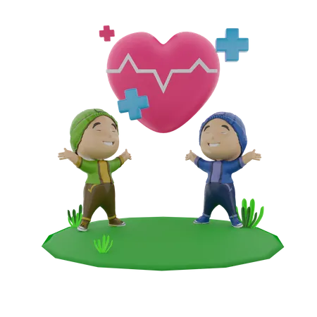 Health Day 3D Illustration