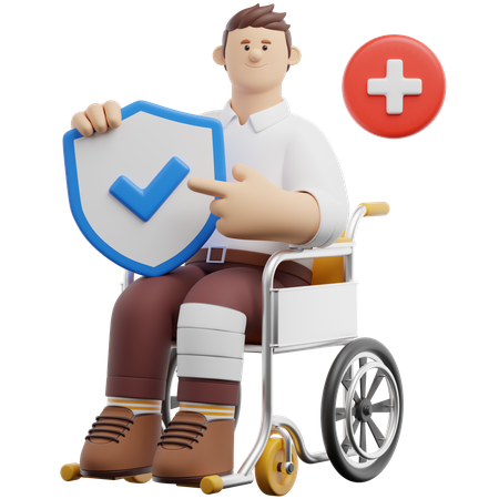 Health Disability Insurance  3D Icon