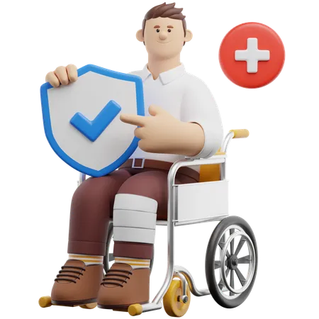 Health Disability Insurance  3D Illustration