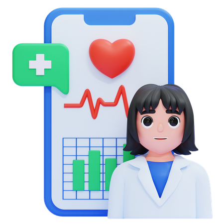 Health Graph  3D Icon