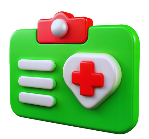 Health Insurance Card  3D Icon