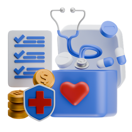 Health Insurance Checklist  3D Icon