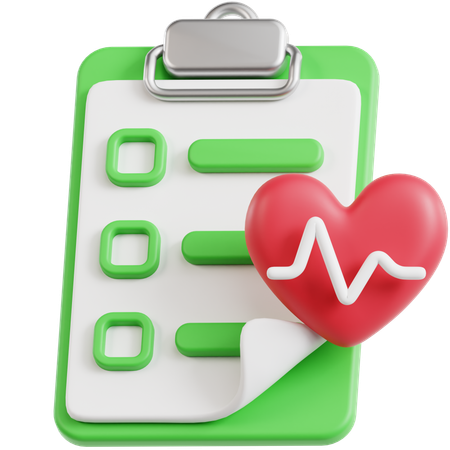 Health List  3D Icon