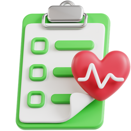 Health List  3D Icon