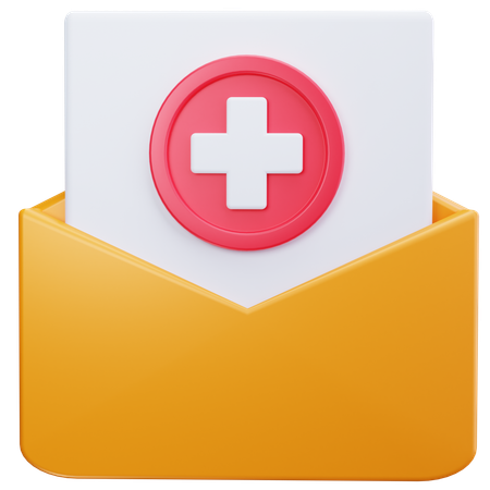 Health Mail  3D Icon