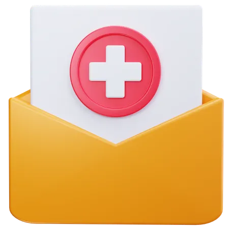 Health Mail  3D Icon