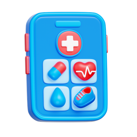 健康モニタリングアプリ  3D Icon
