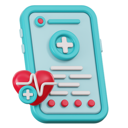 Health Phone  3D Icon