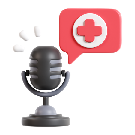 Health Podcast  3D Icon