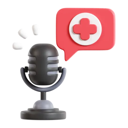 Health Podcast  3D Icon