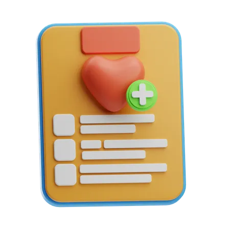 Health Record  3D Icon