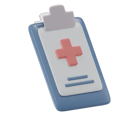 Medical Information Paper 3 D Rendered Clipboard For Hospital Documentation 3D Icon