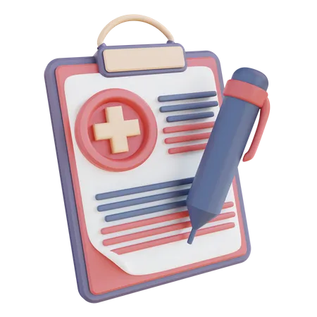 Health Test Report 3D Icon