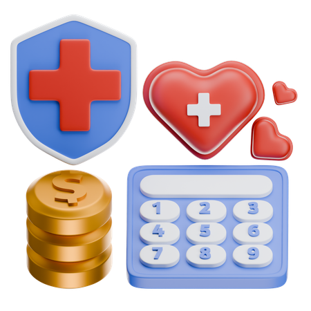 Healthcare Cost Calculation  3D Icon
