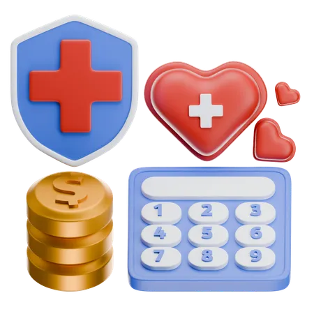Healthcare Cost Calculation  3D Icon