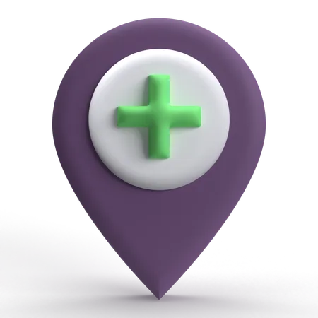 Healthcare Location  3D Icon