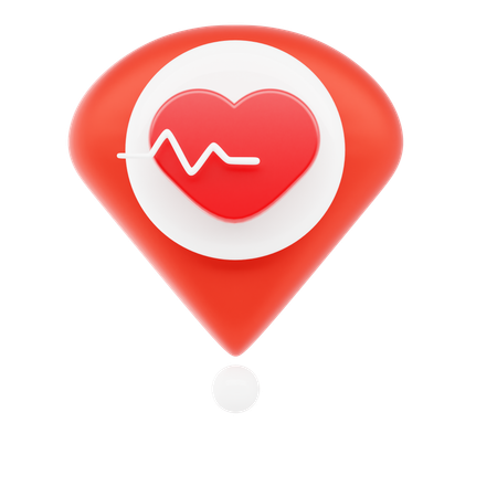 Healthcare Pin  3D Icon