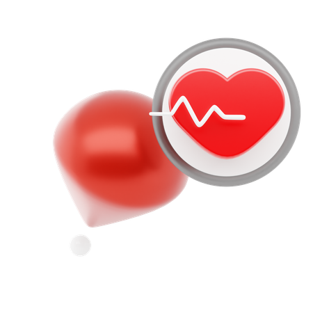 Healthcare Pin  3D Icon