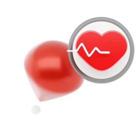 Healthcare Pin  3D Icon