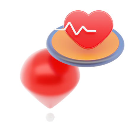 Healthcare Pin  3D Icon