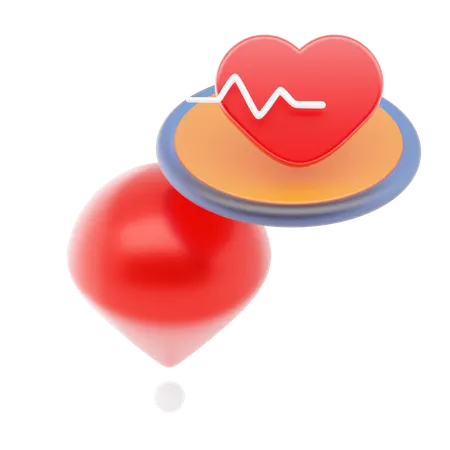 Healthcare Pin  3D Icon