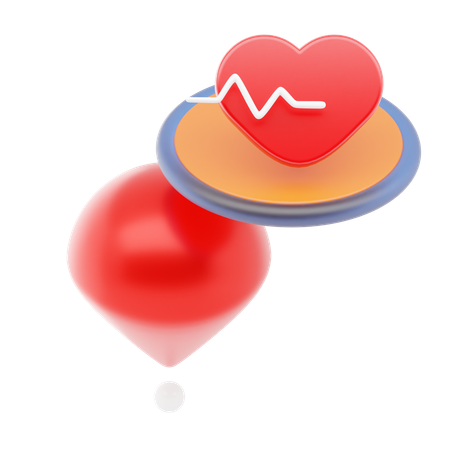 Healthcare Pin  3D Icon