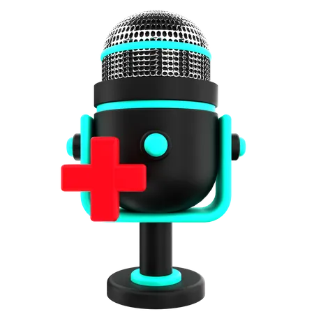 3 D Render Healtcare Podcast 3D Icon
