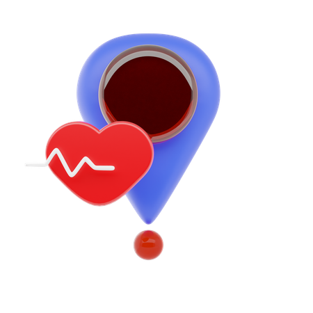 Healthcare Service Location  3D Icon
