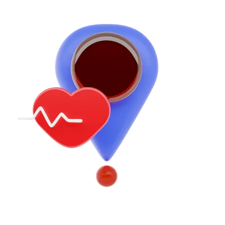 Healthcare Service Location  3D Icon