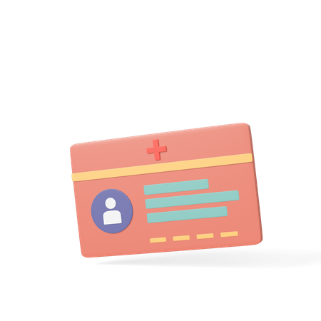 Healthcare Smart Card  3D Icon