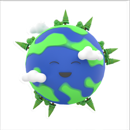 Healthy Earth  3D Illustration