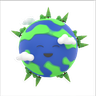 3d healthy earth emoji