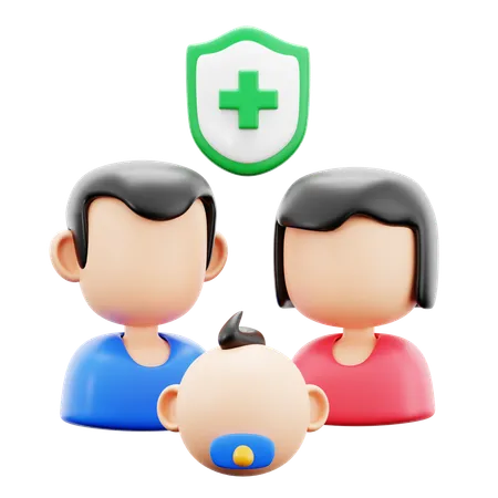 Healthy Family  3D Icon