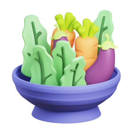Healthy food 3D Illustration