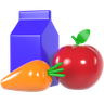 healthy food emoji 3d