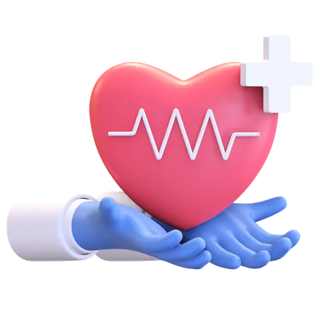 Healthy Heart 3D Illustration