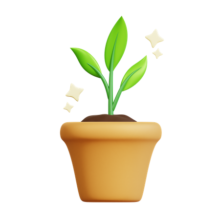 Healthy Plant 3D Icon