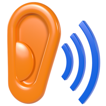 Hearing  3D Icon