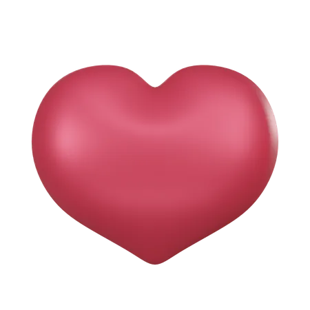 A 3 D Rendered Glossy Red Heart Icon Standing Out In Bold Relief Against A Simple Backdrop Signifies Deep Love And Affection 3D Icon