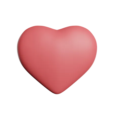 Red Heart Care Love 3D Icon
