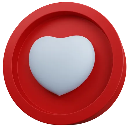 3 D Rendering Red Heart Icon Isolated 3D Icon