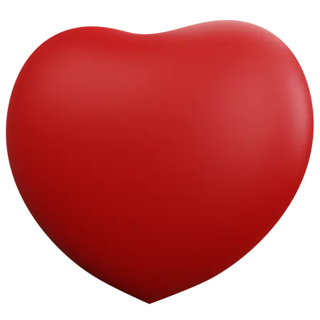 3 D Rendering Red Heart Isolated 3D Icon