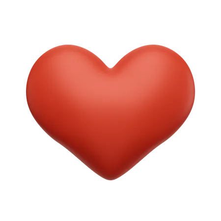 3 D Render Illustration Red Heart 3D Icon