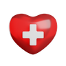 3d heart medical emoji