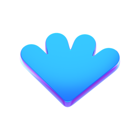 Heart Abstract Shape  3D Icon