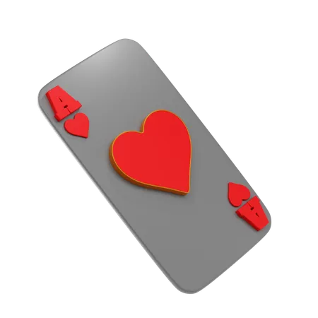 Heart Ace Card  3D Icon