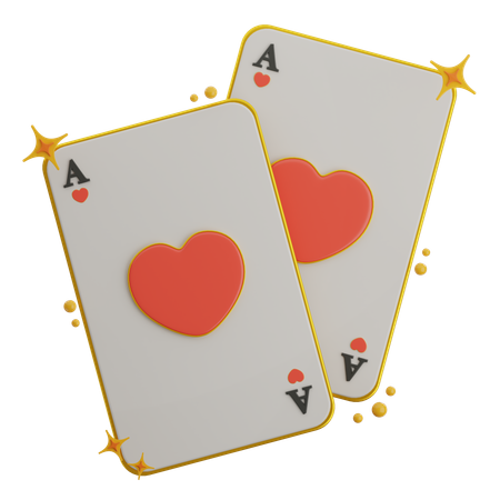 Heart Ace Card  3D Icon