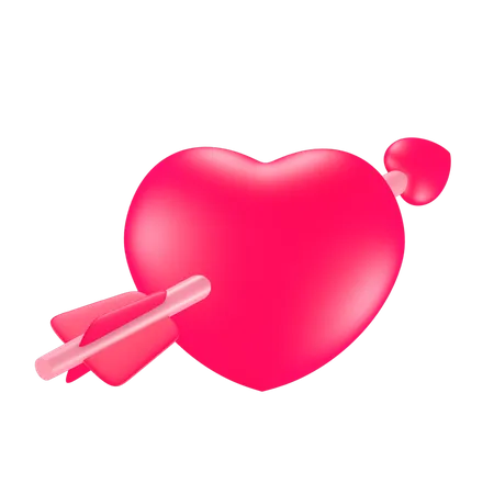 Heart And Arrow  3D Icon