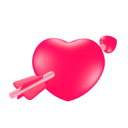 Heart And Arrow  3D Icon